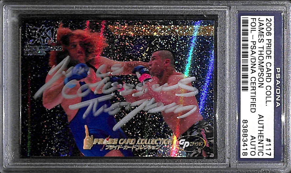 James Thompson Signed 2006 Pride FC Foil Card 117 PSA/DNA Bellator UFC Autograph - Image 1 of 4