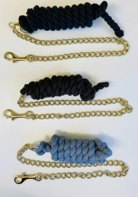 COBS & COLOUREDS LTD CUERDA DE PLOMO DE ALGODÓN DE 2mtr con cadena de latón de 24”, clip giratorio y gatillo *envío gratuito*