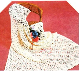 LACY SHAWL - sq 126 x 116 cm / 8ply or DK - COPY crochet pattern - Bild 1 von 1