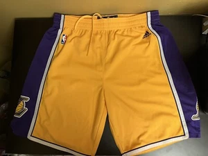 Vintage Adidas LA Lakers NBA Swingman Shorts Size 2XL XXL From 2014 - Picture 1 of 17