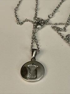 PENDANT NECKLACE EMBOSSED LOGO COIN PENDANT 18 in. stainless steel - Picture 1 of 20