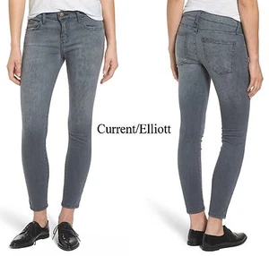 JEAN LEOPARDO GRIS TOBILLO AJUSTADO STILETTO STILETTO ACTUAL/ELLIOTT NUEVO CON ETIQUETAS $208. TALLA 26 - Imagen 1 de 14