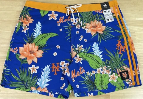 Hurley Phantom 47 MLB New York Mets Board Beach Pool Swim Shorts Mens Size 38 Cover