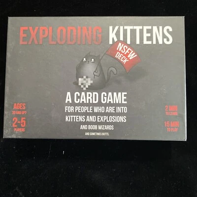 Exploding Kittens NSFW High Strategy Card Game Adults Only Explicit Deck - Image 1 of 3