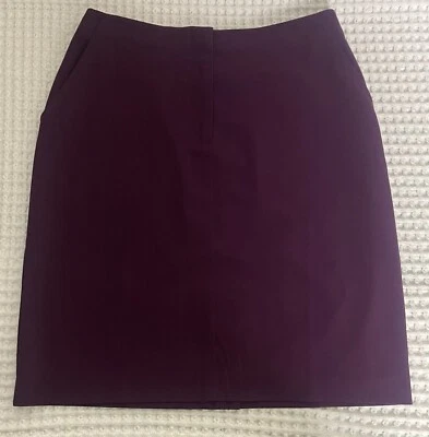 Falda hasta la rodilla Chadwicks para mujer talla 10P púrpura mezcla poliéster Foto 1 de 4