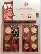 2004 SILVER US Mint PROOF SET. Complete 11-coin set with box & coa