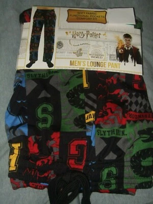 Harry Potter Hogwarts Gryffindor Hufflepuff Slytherin Varita Pijama Pantalones de Salón Foto 1 de 4