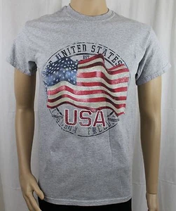 Camiseta gris pequeña Liberty Freedom bandera americana de Estados Unidos - Imagen 1 de 6