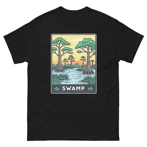 Swamp Geographical Landscape Location Scenery T-Shirt - Picture 1 of 13