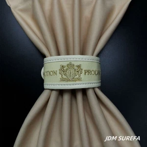 2x JDM Junction Produce Gold JP Beige Leather VIP Car Curtains Shade Valance 50S - Bild 1 von 12