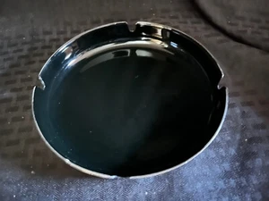 Cenicero Leif Wessman Noruega Vintage Knoll NEGRO Esmalte Placa Mediados de Siglo Moderno - Imagen 1 de 4