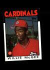 Willie McGee - 1986 Topps Baseball #580 - St. Louis Cardinals + FAST FREE Ship