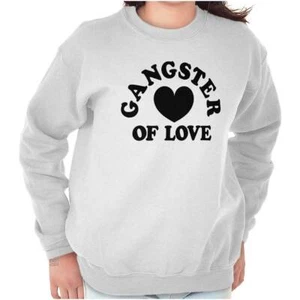 Cool Valentine's Day Gangster of Love Heart Youth Girls Fleece Sweatshirt Kids - Picture 1 of 6