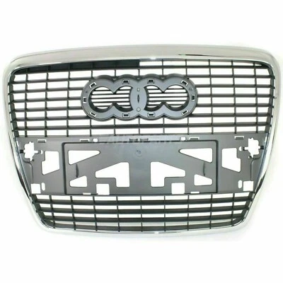 New Grille Chrome Shell Sedan Wagon 4-Door Fits 2005-2008 Audi A6 Quattro A6 - Image 1 of 4