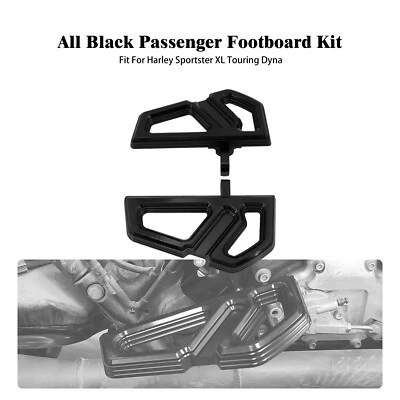 Reposapiés negros Passenger Empire estriberas reposapiés para Harley Touring Sportster Foto 1 de 4