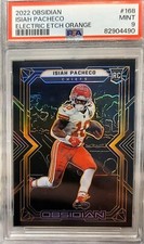 2022 Isiah Pacheco Obsidian Electric Orange Rookie #168 PSA 9 /75