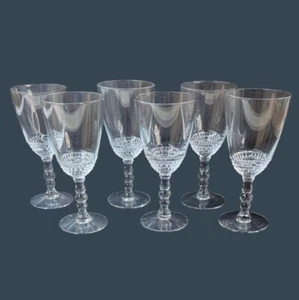 6 Duncan Miller Teardrop Clear Glass Wine Clarets 5" - Picture 1 of 9