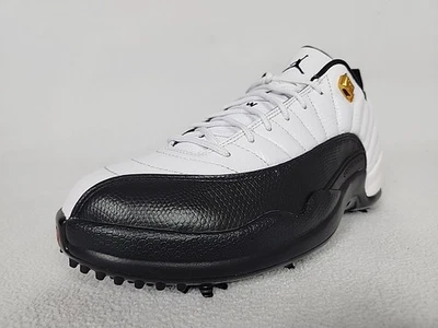 Nike Air Jordan 12 Low Taxi Golf Shoes Men's U.S. Size 10 Black White DH4120-100 - Image 1 of 4