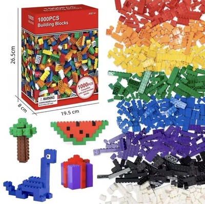 LEGO 1000 PEZZI BLOCCHI COSTRUZIONI COMPATIBILI GIOCO EDUCATIVO PER BAMBINI - Immagine 1 di 4