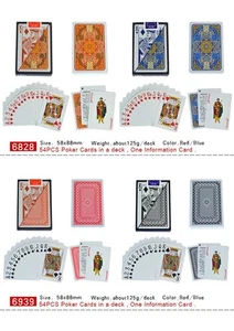 Texas Hold'em Blackjack Poker Flexible Waterproof PVC Card Set 54 - Picture 1 of 3