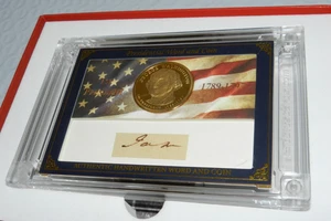 GEORGE WASHINGTON A WORD FROM THE PRESIDENT POTUS SIGNED CARD SERIAL #01 GEM - Picture 1 of 4