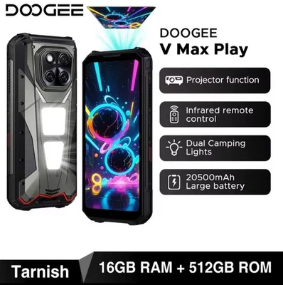 2025 DOOGEE V MAX Play 5G Rugged Projector Phone 36G+512G 200MP/Night Vision,LED - Bild 1 von 4