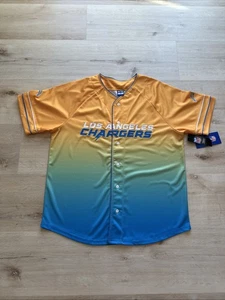 Los Angeles Chargers NFL Ultra Game Herren Größe M Button Up Sleeve Mesh Shirt - Bild 1 von 9