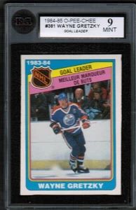 1984 85 OPC O-Pee-Chee #381 Wayne Gretzky Goal Leader KSA 9 Mint - Picture 1 of 4