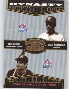 2004 Donruss Throwback Threads #D-12 Henderson/Molitor/Carter/Alomar #/1500 - Picture 1 of 2