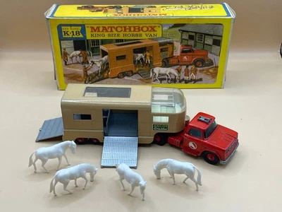 Matchbox Lesney King Size K-18 Dodge Articolato Horse Van scatola vintage rara - Immagine 1 di 4