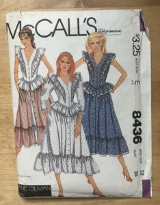 Vintage 1983 McCall's 8436 Prairie Top & Rock Muster Größe 12 / Brustumfang 34 - Bild 1 von 3