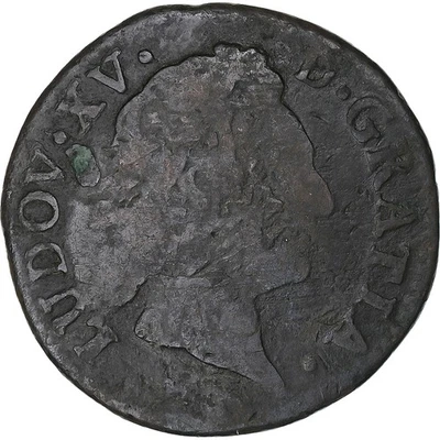 [#1286680] France, Louis XV, 1/2 Sol à la vieille tête, 1769, Besançon, Cop, per - Image 1 of 2