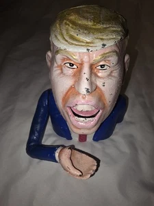 Donald Trump Cast Iron Mechanical Coin Bank "Make America Great Again" - Picture 1 of 7