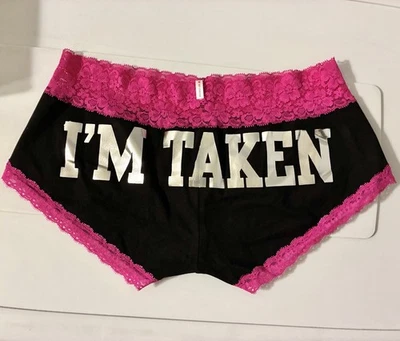Victoria's Secret 2010 rosa i’m take encaje raro boyshort bragas nuevas con etiquetas L Foto 1 de 4