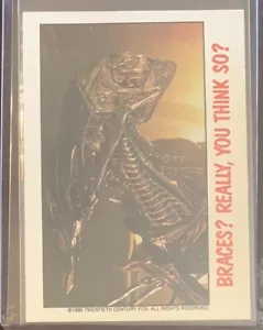1988 OPC O-PEE-CHEE Fright Flicks Blue Back Alien Xenomorph #46 a - Picture 1 of 2