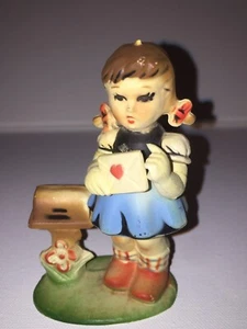 Vintage Kurt S Adler Plastic Hummel Figurine - Love Letter Girl Ornament - Picture 1 of 7