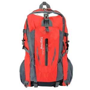 Mochila roja 40L al aire libre resistente al agua senderismo campamento bolsa deportiva de viaje - Imagen 1 de 5