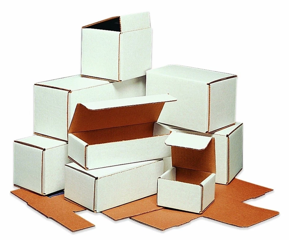 50-12x4x2 White Corrugated Carton Cardboard Packaging Shipping Mailing Box Boxes - Image 1 of 1