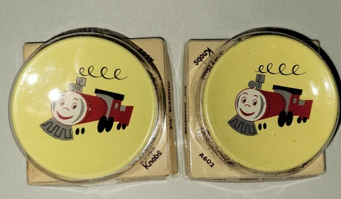 Amerock Vintage Metal Cabinet Knobs A602 Choo Choo Train - Set of 2 Cover