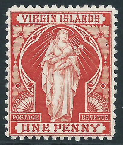 Virgin Islands, Sc #22, 1d MH Cover