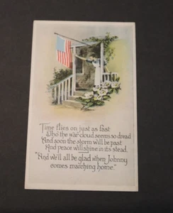 ATQ Postcard Patriotic War "Time flies..." Series 605 Patriotic Service Message - Picture 1 of 5