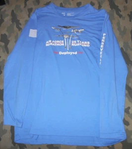 Air Force Marathon Mens Medium Longsleeve 25 Years Running Shirt - Picture 1 of 1
