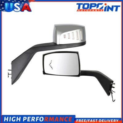 For 2004 2005-2017 Volvo VNL Truck Left+Right Two Side Hood Mirror Signal Light - Image 1 of 4
