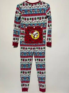 Bucees Youth Medium Zipper Christmas Pajama Thermal Waffle Knit One Piece - Picture 1 of 5