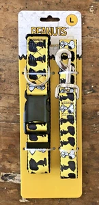 Conjunto de collar y correa para perro Snoopy con hebilla Peanuts talla L ajustable ¡NUEVO! - Imagen 1 de 3