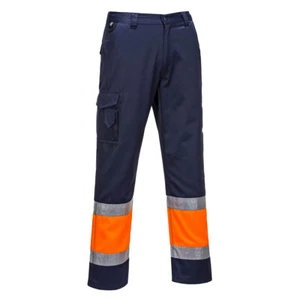Portwest Hi-Vis Two-Tone Combat Trouser Pants Durable Polycotton Fabric - Picture 1 of 5