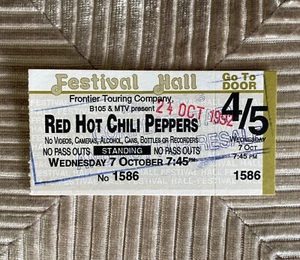 Collectors Red Hot Chilli Peppers 1992 Tour Concert Ticket - Picture 1 of 2