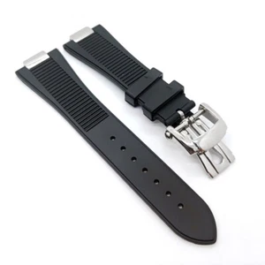 Banda de goma negra de 25 mm Correa de cierre plegable de 18 mm para Patek Philippe 5711 5712G - Imagen 1 de 16