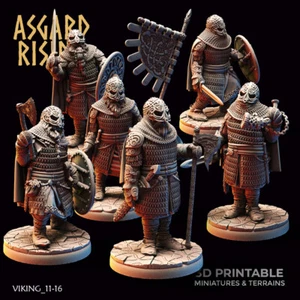Figura Viking Warriors Huscarls, Asgard Rising Miniatures, juegos de mesa juegos de rol - Imagen 1 de 9