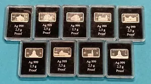 MDM Barras de plata Monumentos alemanes 2.5 g. 999 plata fina, selección (S4-14 - Imagen 1 de 10